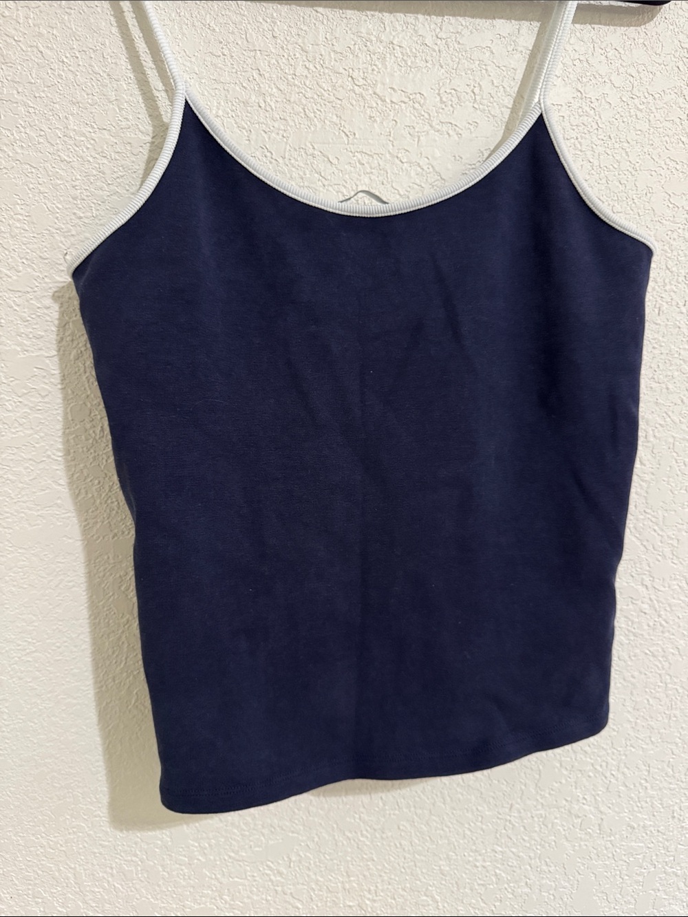 #6 Zara Navy Spaghetti Strap Camisole with White Trim